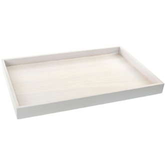 Bathroom Tray Tray Made From Wood in White Finish Gedy PA06-02